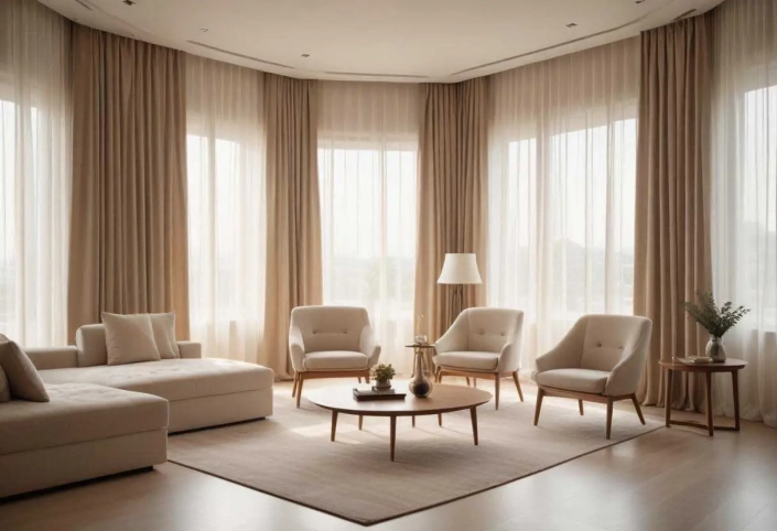 Salón de vivienda en Madrid con decoración minimalista
